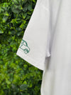 Bucketty's White Long T-shirt with Green Graphic Design